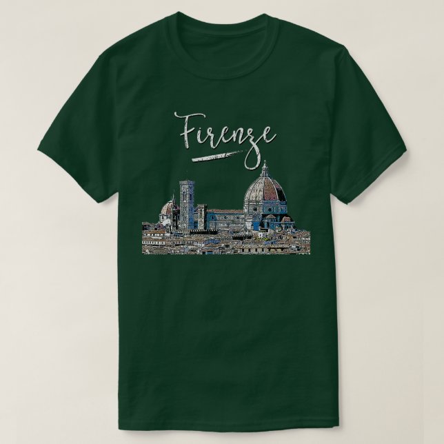 Firenze Florence Italienska Souvenir Europe Italie T Shirt (Design framsida)