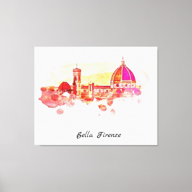 ** Firenze Florence Panorama Italien AP12 italiens Canvastryck (Framsida)