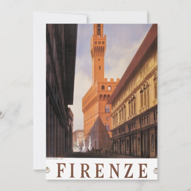 Firenze, Florens, Palazzo Vecchio, gammalt Italien (Framsida)
