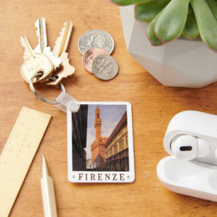 Firenze, Florens, Palazzo Vecchio, Vintage Italien Nyckelring