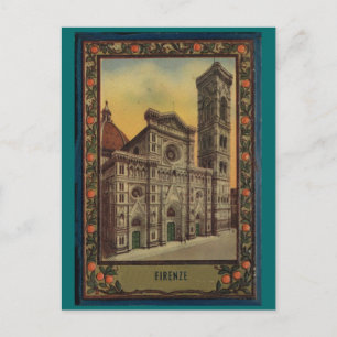 Firenze, Florens, vykort bok täcker 1900