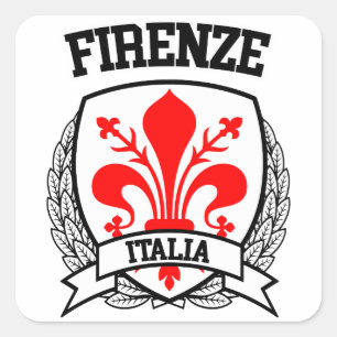 Firenze Fyrkantigt Klistermärke