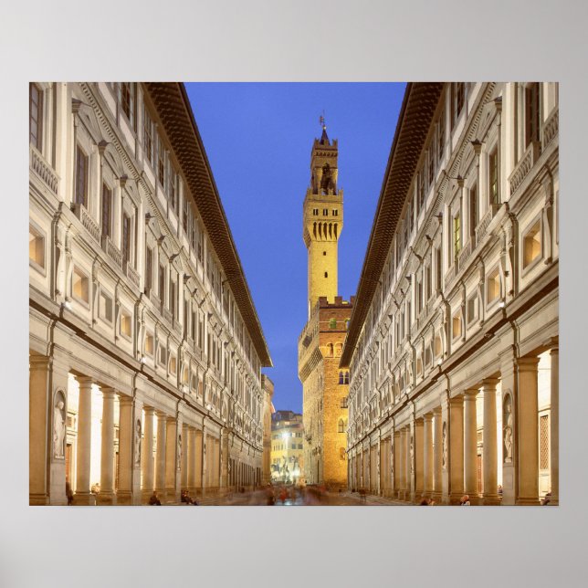 Firenze Galeria degli Uffizi Florence Italien Post Poster (Framsidan)