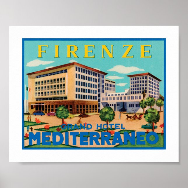 Firenze Grand Hotel Mediterranean Poster (Framsidan)