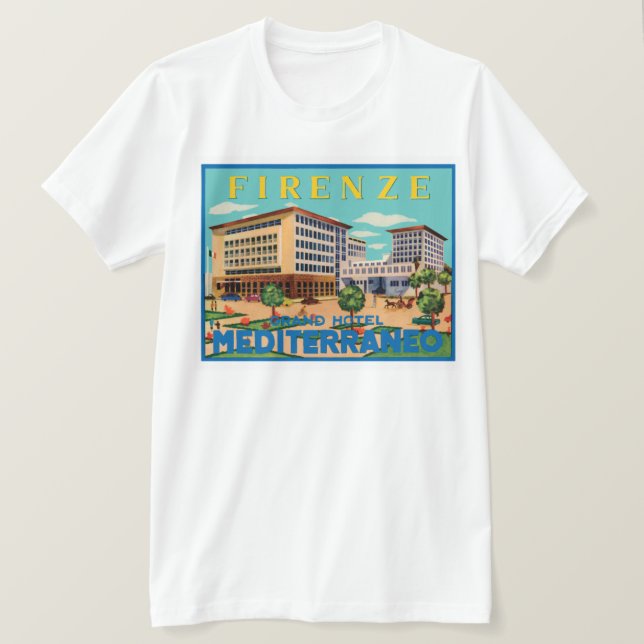 Firenze Grand Hotel Mediterranean Tee Shirt (Design framsida)