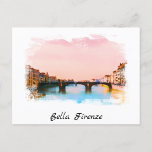 ** Firenze Italia AP12 Florens Italienska språket Vykort