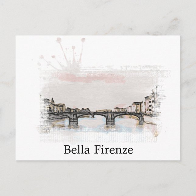 ** Firenze Italia Florence Italia AP12 Language Vykort (Framsida)