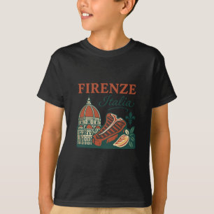 Firenze Italien Souvenir Florence Italien Mat Och T Shirt