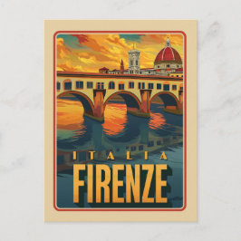 Firenze, Italien Vintage Vykort