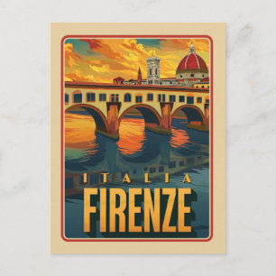 Firenze, Italien Vintage Vykort