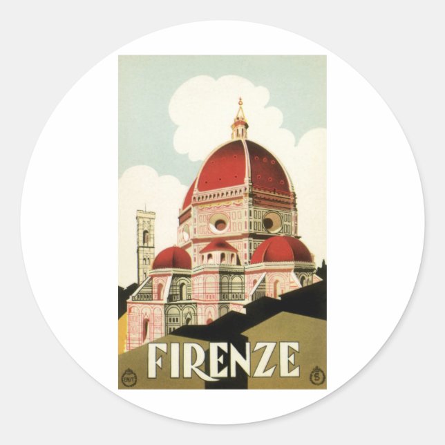 Firenze Runt Klistermärke (Framsida)