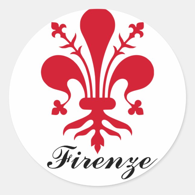 Firenze Stickers Runt Klistermärke (Framsida)