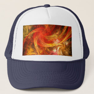 Fireparm Abstrakt Art Hat Truckerkeps