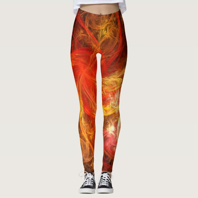 Fireparm Abstrakt Art Leggings (Framsida)