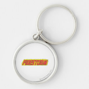 Fireparm Logotyp Rund Silverfärgad Nyckelring