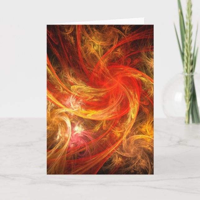 Fireparm Nova Abstrakt Art Greeting Card Kort (Framsida)