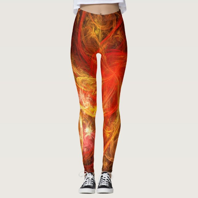 Fireparm Nova Abstrakt Art Leggings (Framsida)