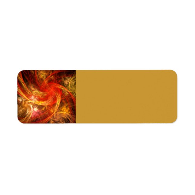 Fireparm Nova Abstrakt Art Returadress Etikett (Framsidan)