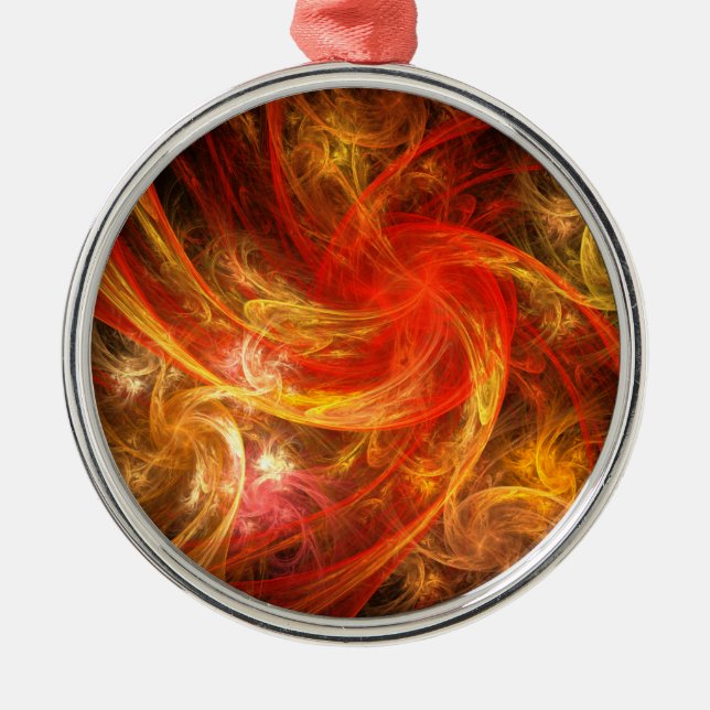 Fireparm Nova Abstrakt Art Round Julgransprydnad Metall (Framsidan)