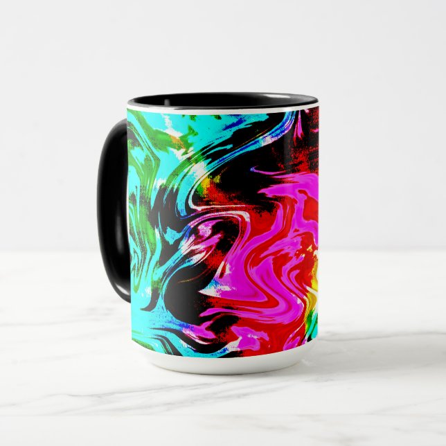 Fireparm Tie Dye, kaffe Mugg (Framsida vänster)