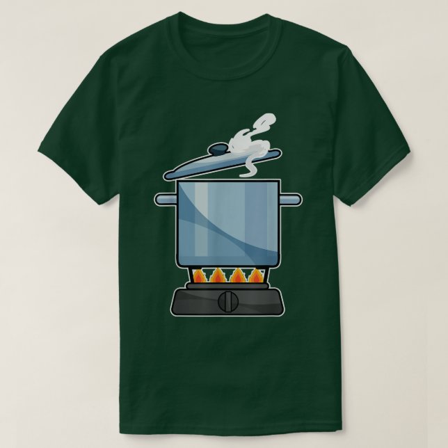 Fireplace Cooking pot T Shirt (Design framsida)