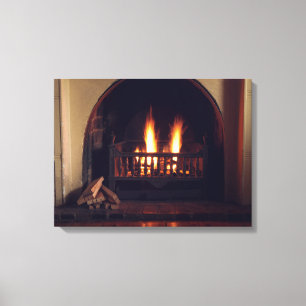Fireplace hemma canvastryck