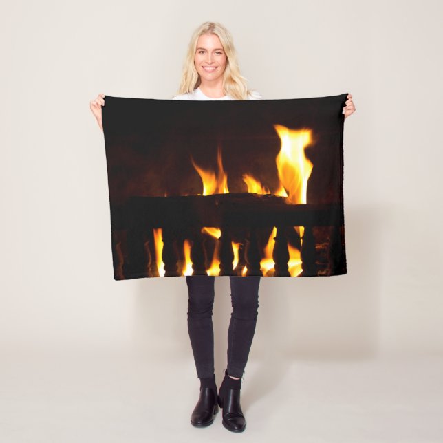 Fireplace hemma fleecefilt (På plats)