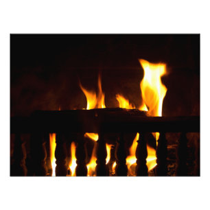 Fireplace hemma fototryck