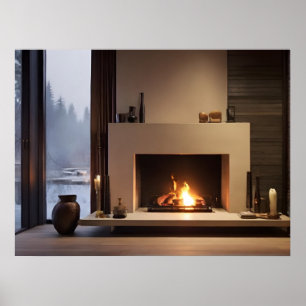 Fireplace hemma poster