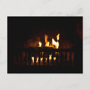 Fireplace hemma vykort