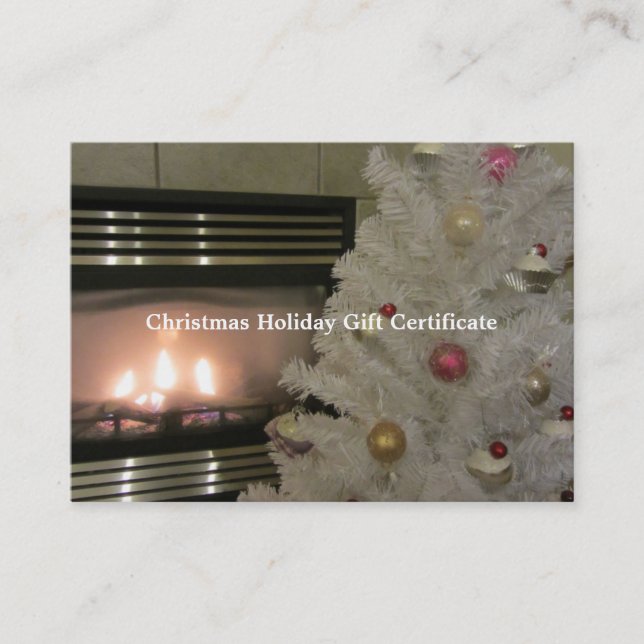 Fireplace och Julgran Gift Certificate Rabattkort (Framsida)