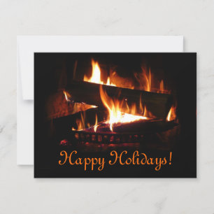 Fireplace Warm Winter Helgdag Kort