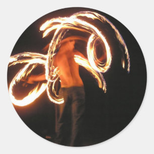 FirePlay-etikett Runt Klistermärke