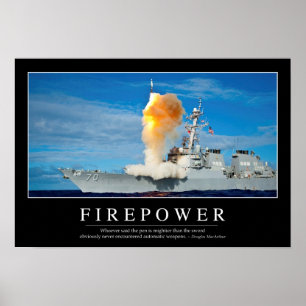 Firepower: Inspirera citationstecken Poster