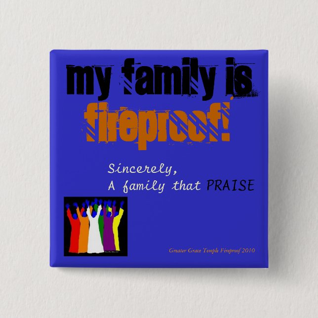 Fireproof knäppas knapp (Framsida)