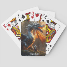Firery Dragon och Knight Poker Cards-Personalize Casinokort