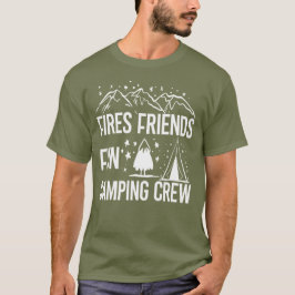 Fires Friends Roligt Camping Crew Funny Vacation T Shirt