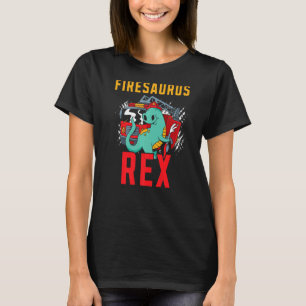 Firesaurus Rex Fireman Fire Rädding Firefighter Di T Shirt