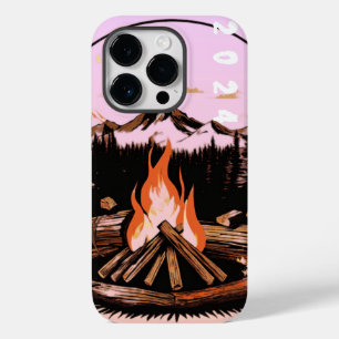 Fireside Elegance: Fold Flame Print Design