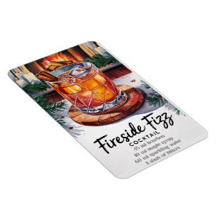 Fireside Fizz Helgdag Cocktail Recipe Magnet