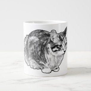 Fireside Tabby med Snö-issed-punkter Jumbo Mugg