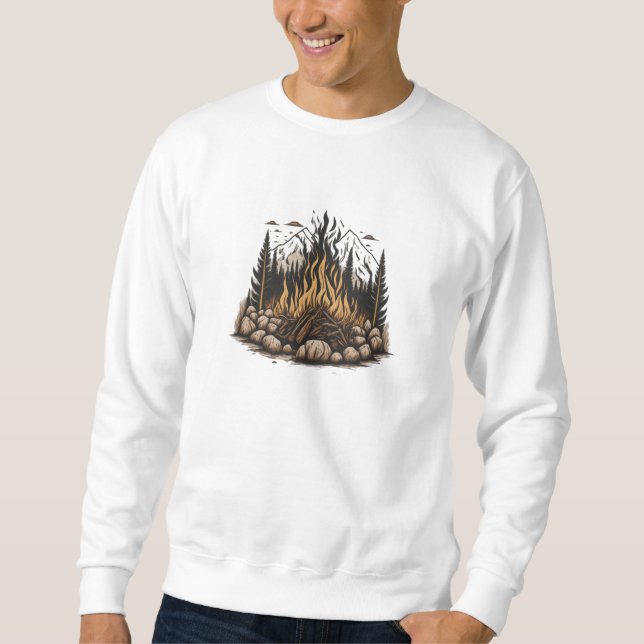 Fireside Tales T-Shirt Lång Ärmad Tröja (Framsida)