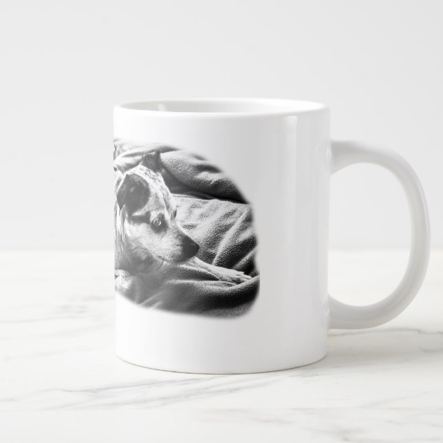 Fireside Terrier på Winter Blanket Jumbo Mugg (Höger)
