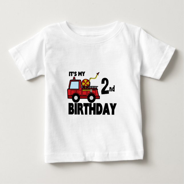 FireTruck Birthday T-shirt (Framsida)