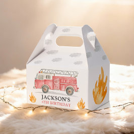 Firetruck Calling All Firefigthers Boy Birthday Presentaskar