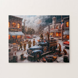 Firetruck Hero First Responders Appreciation Gift Pussel