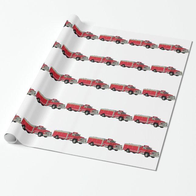 Firetruck Presentpapper (Utrullad)