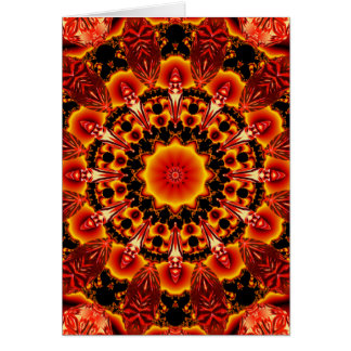 Firewalk Mandala, abstrakt andligt sökanden Hälsningskort