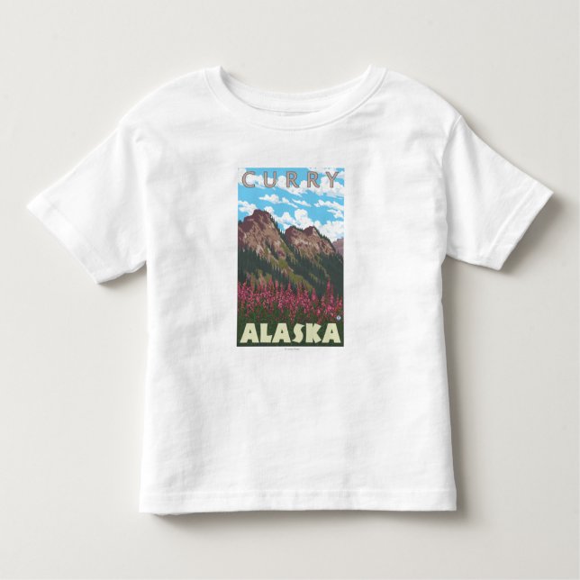 Fireweed & berg - curry, Alaska T Shirt (Framsida)