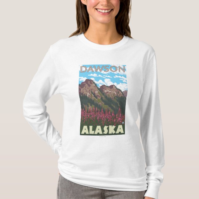 Fireweed & berg - Dawson, Alaska Tee Shirt (Framsida)
